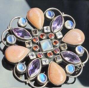 NICKY BUTLER RAJ LIMITED EDITION 925 Sterling Silver Pendant Brooch Enhancer Pin